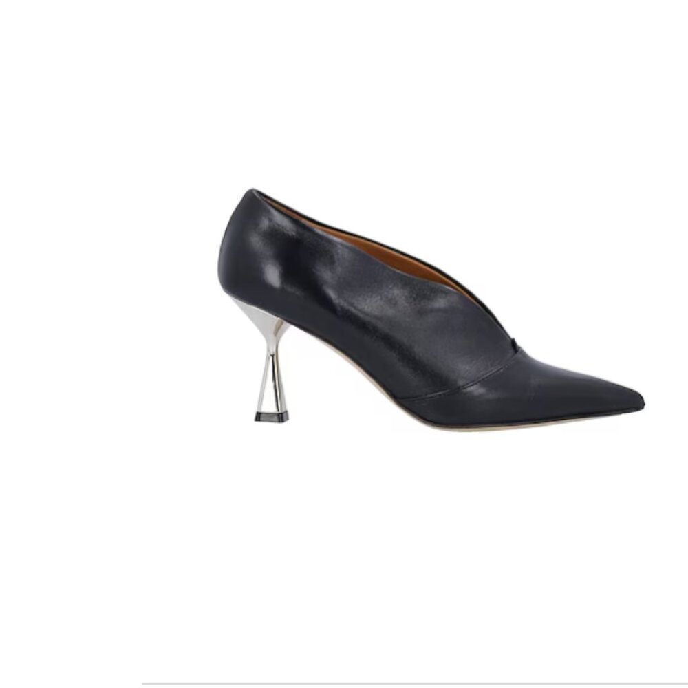 ELLA Black High Heeled Leather Pumps Size 39